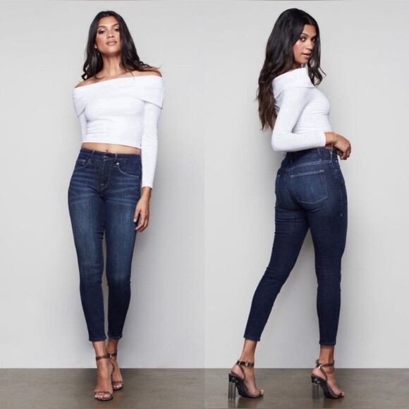 Good American Good Legs Crop Jeans‎ 15 Blue 260 - Picture 1 of 8